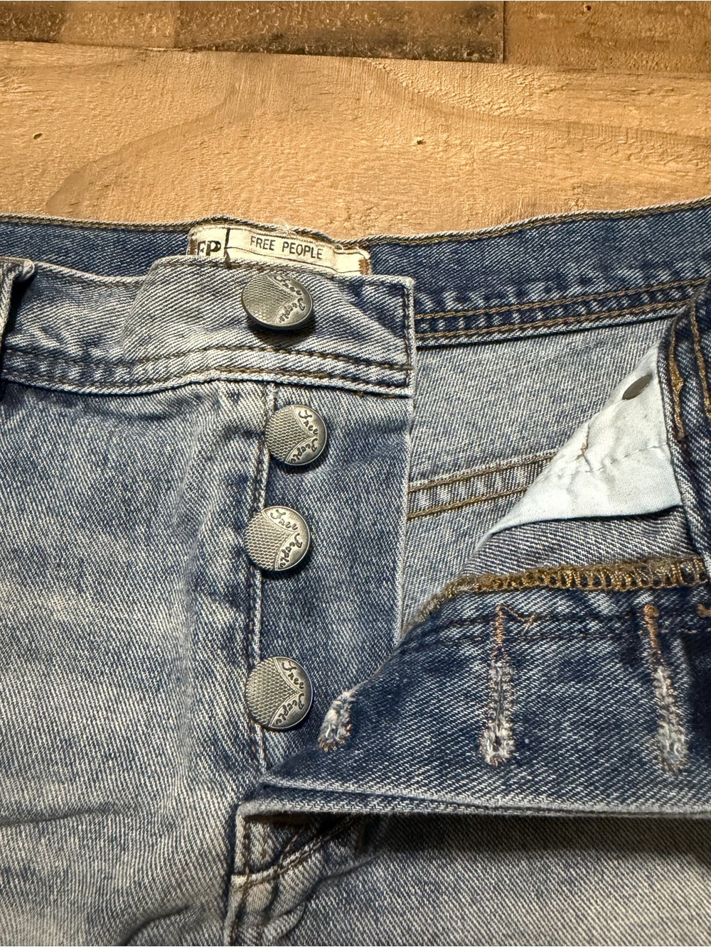 Free People Denim Cutoff Shorts - Picture 3 of 4